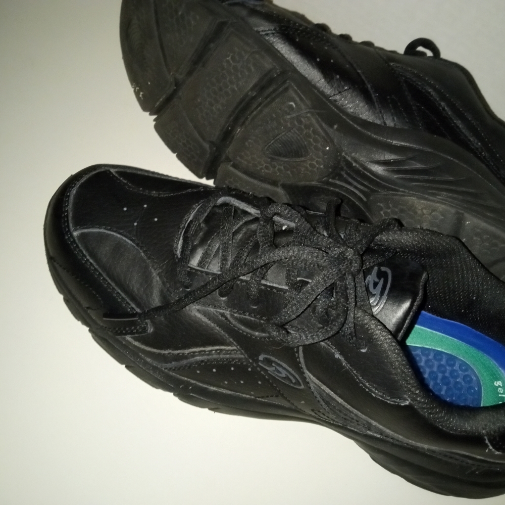 Dr. Scholl's Black Leather Therapeutic True Flex Sneakers- Size 8.5 M